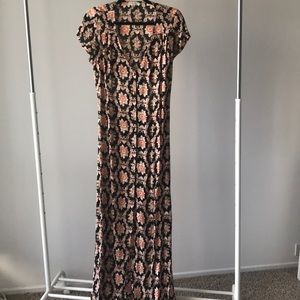 Long boho flower dress